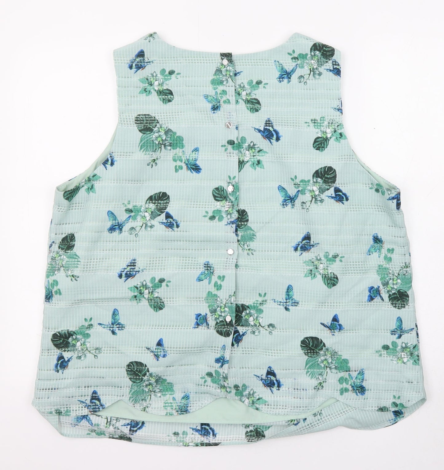 Womens UK Size 22 Oasis Blue Basic Tank