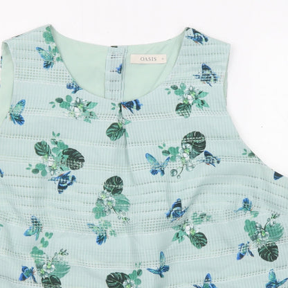 Womens UK Size 22 Oasis Blue Basic Tank