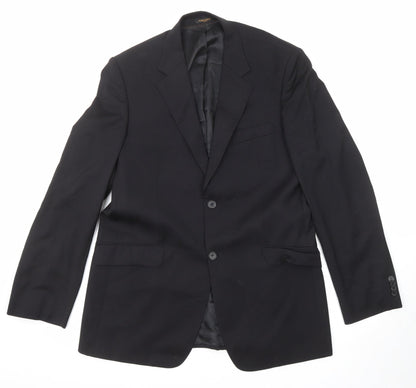 Mens UK Size 40 Simon Carter Regular Black Suit Jacket
