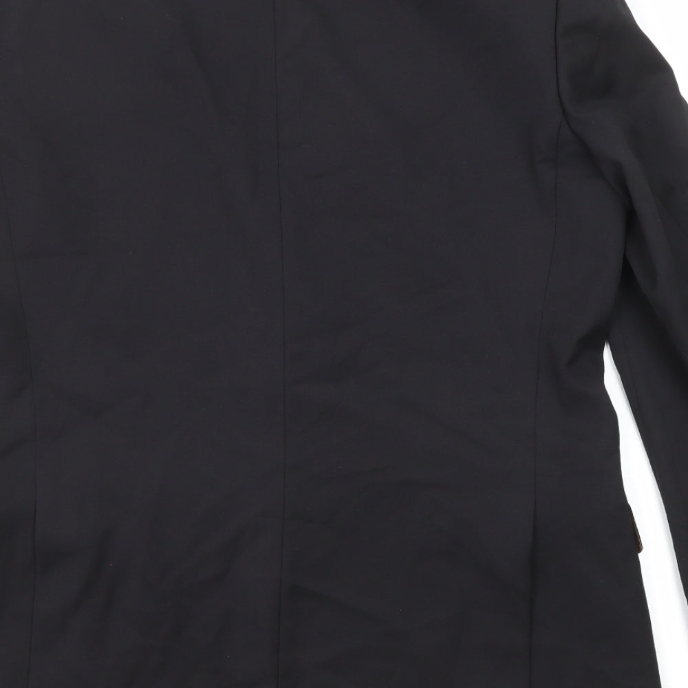 Mens UK Size 40 Simon Carter Regular Black Suit Jacket