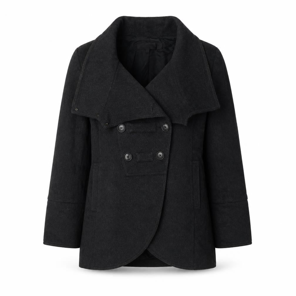 Womens UK Size M Zara Grey Pea Coat