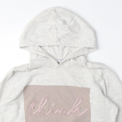 Amisu Womens Grey Cotton Pullover Hoodie Size S Pullover - Think