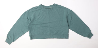 Womens UK Size S Pull&Bear Green Pullover Sweatshirt