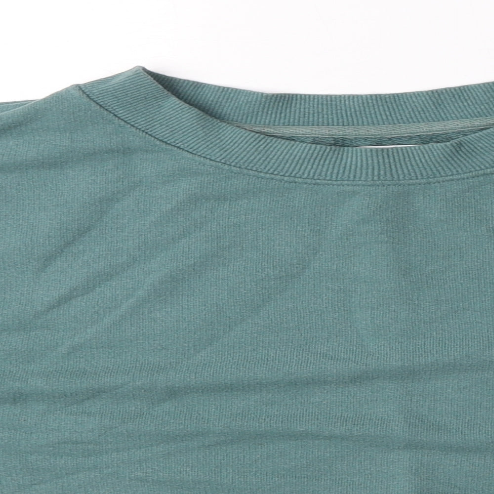 Womens UK Size S Pull&Bear Green Pullover Sweatshirt