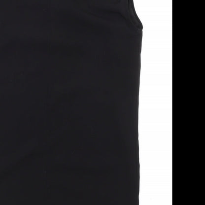 mbyM Womens Black Polyester A-Line Size XS Round Neck Button