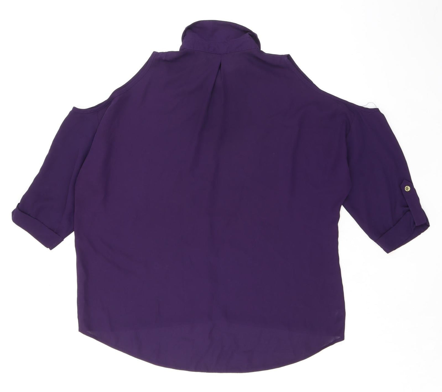 Womens UK Size 12 Select Purple Basic Button-Up