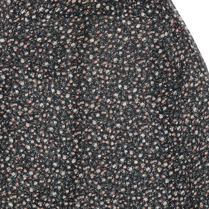 Womens UK Size 10 Cameo Rose Black Basic Button-Up