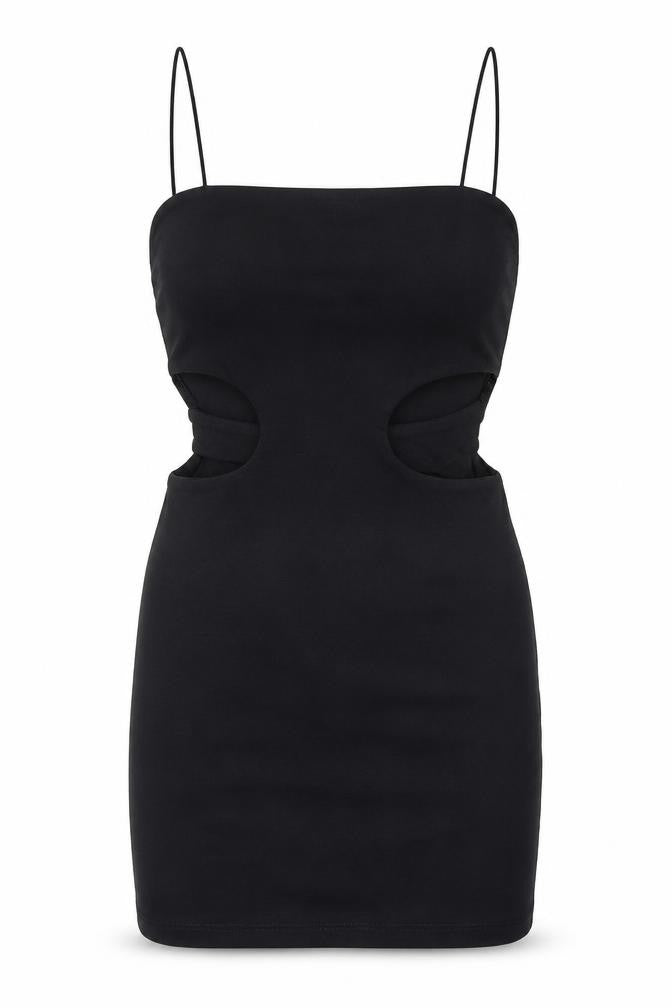 Zara Womens Black Polyester Bodycon Size M Square Neck Pullover