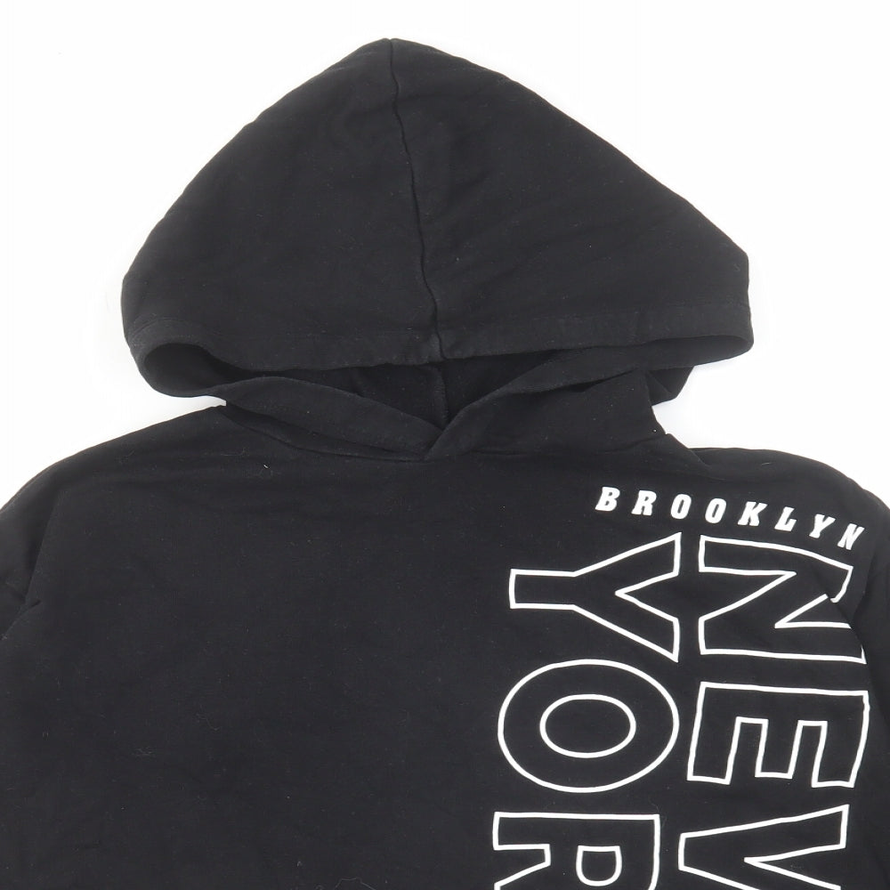 H&M Girls Black Cotton Pullover Hoodie Size 10-11 Years Pullover - Size 10-12 Years Brooklyn New York