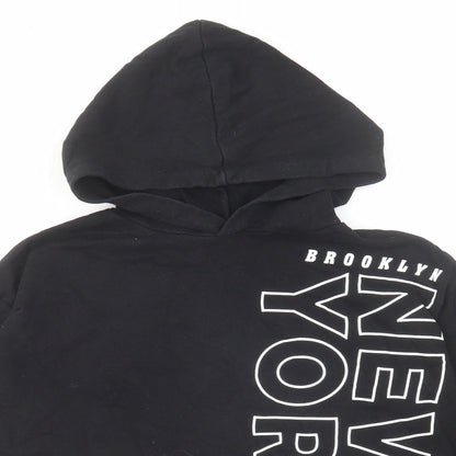 H&M Girls Black Cotton Pullover Hoodie Size 10-11 Years Pullover - Size 10-12 Years Brooklyn New York
