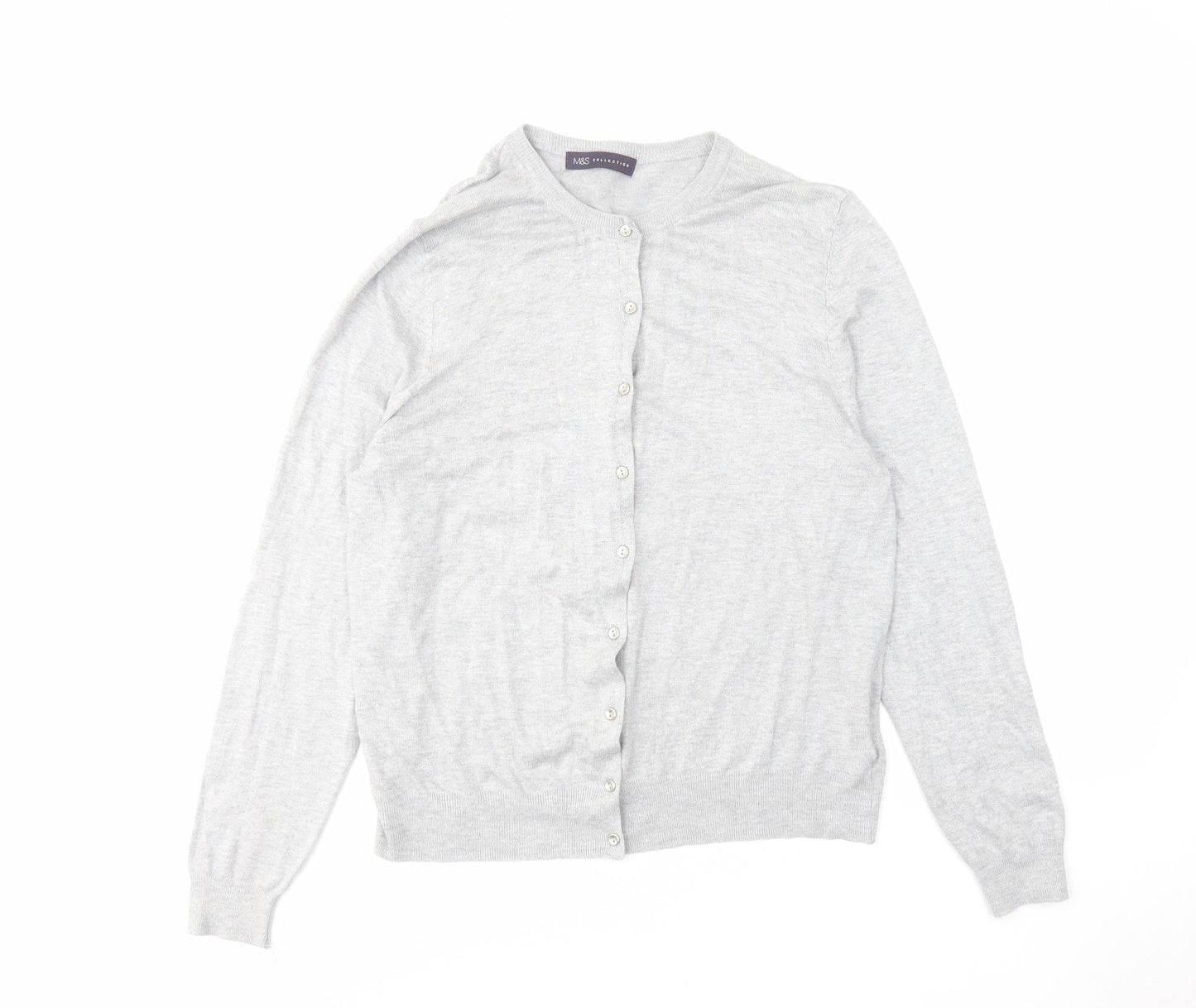 Womens UK Size 18 Marks and Spencer Grey Cardigan Jumper