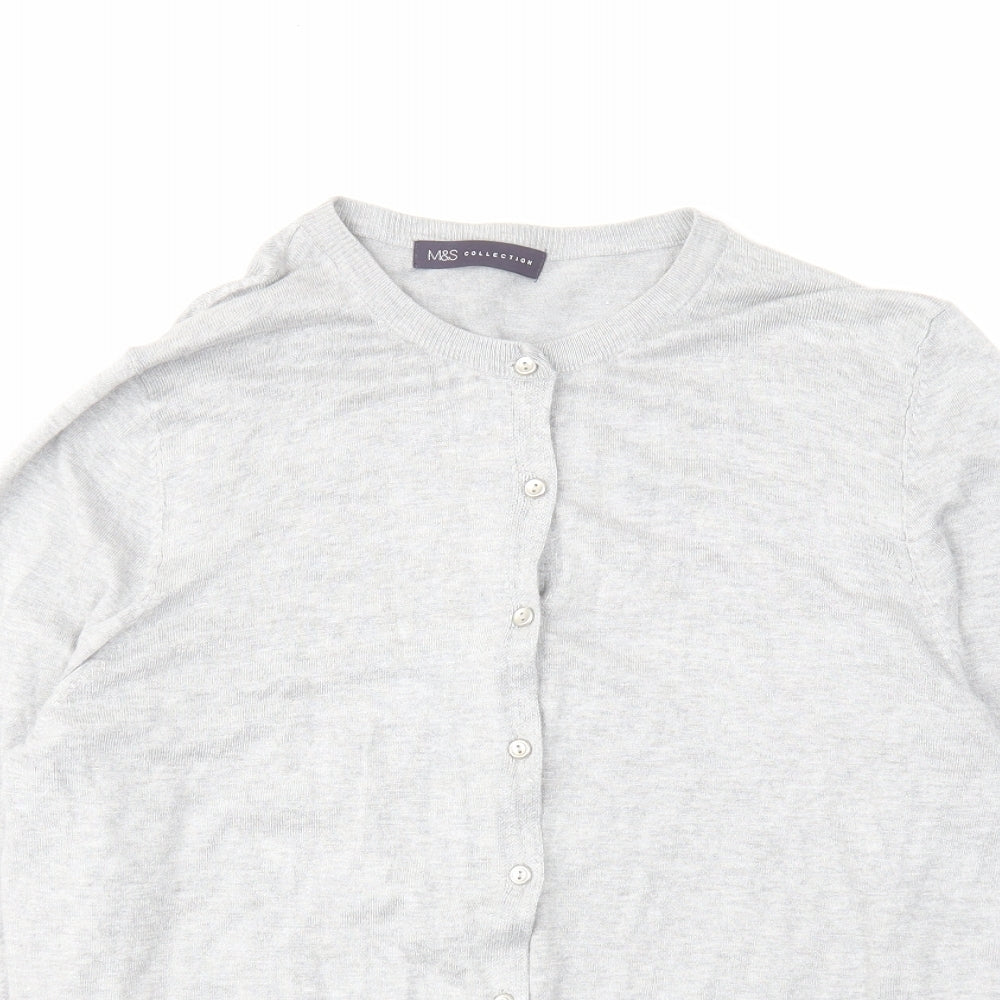 Womens UK Size 18 Marks and Spencer Grey Cardigan Jumper