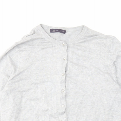 Womens UK Size 18 Marks and Spencer Grey Cardigan Jumper