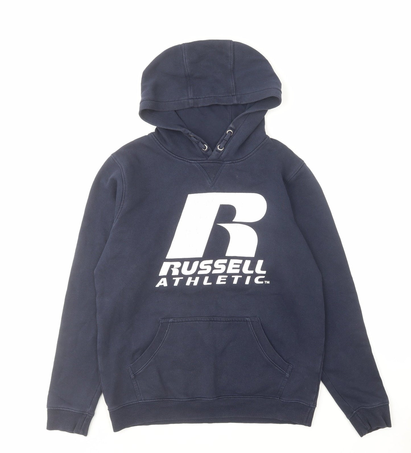 Russell Athletic Boys Blue Cotton Pullover Hoodie Size 14-15 Years Pullover