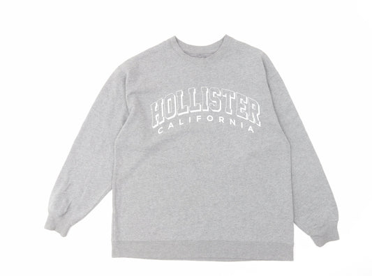 Mens UK Size XS Hollister Grey Pullover Sweatshirt