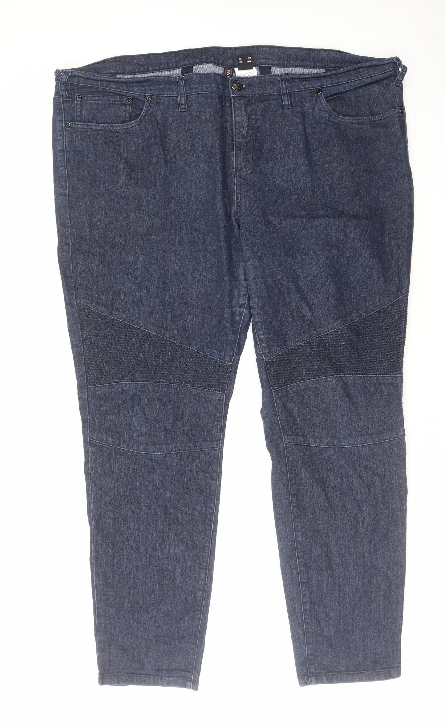 Rainbow Womens Blue Cotton Capri Jeans Size 26 L31 in Regular Zip