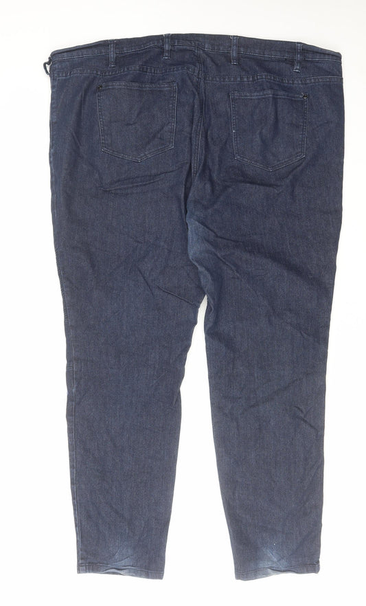 Rainbow Womens Blue Cotton Capri Jeans Size 26 L31 in Regular Zip