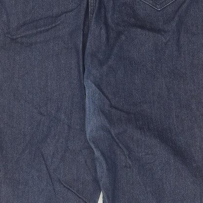 Rainbow Womens Blue Cotton Capri Jeans Size 26 L31 in Regular Zip