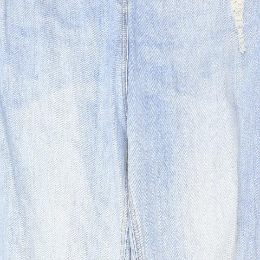 Papaya Womens Blue Cotton Skinny Jeans Size 14 L27 in Regular Zip
