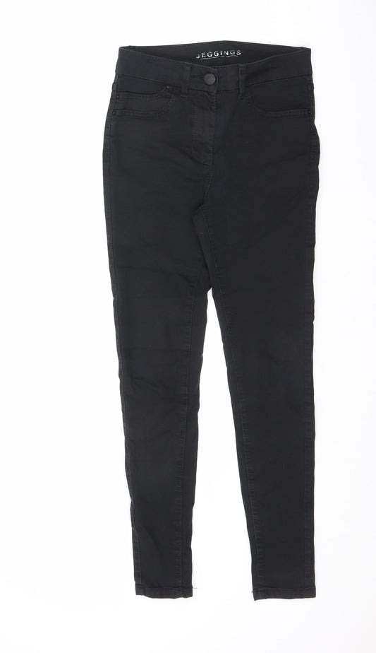 Womens UK Size 8 Marks and Spencer Regular Fit Straight Black Jeans