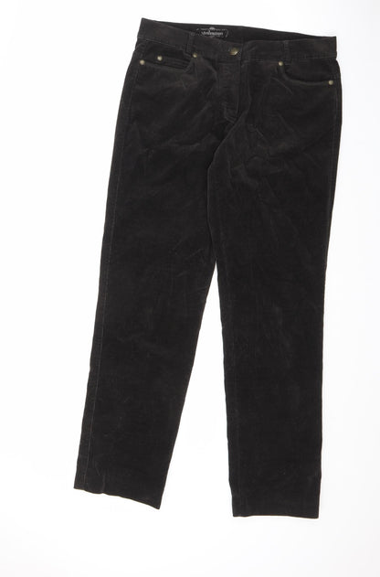 Womens UK Size 14 Steilmann Regular Fit Capri Brown Trousers