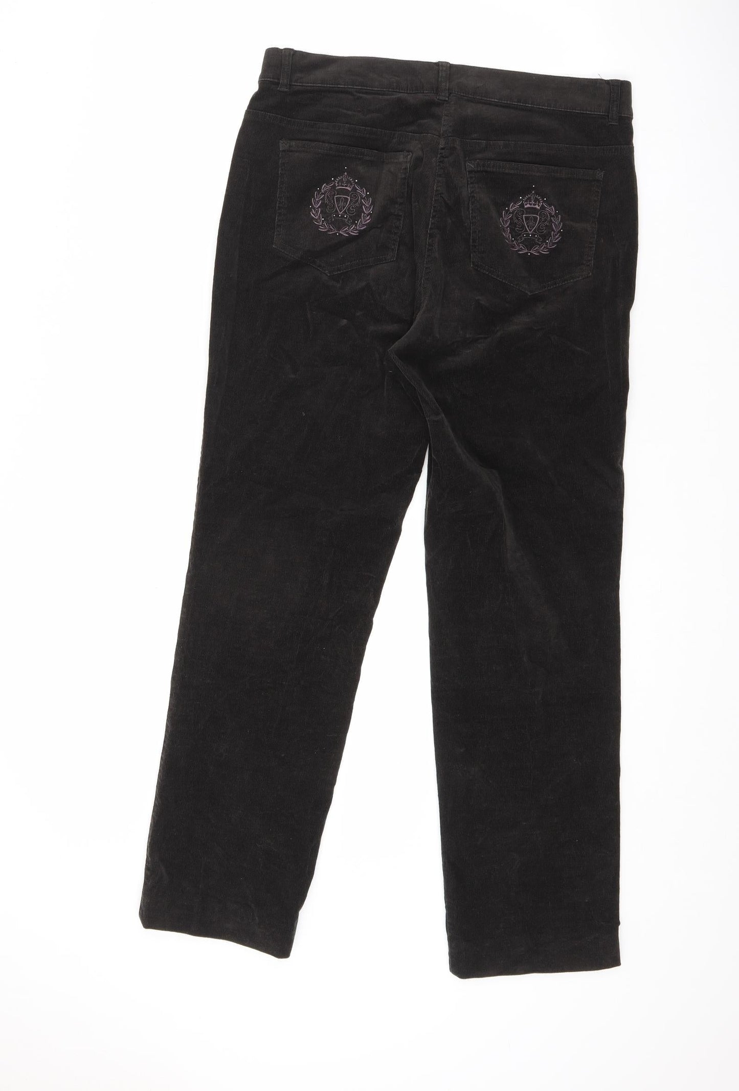 Womens UK Size 14 Steilmann Regular Fit Capri Brown Trousers