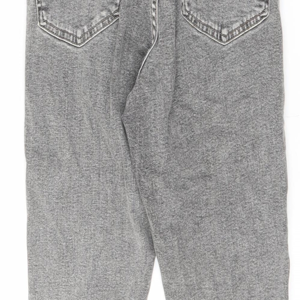 Topshop Womens Grey Cotton Skinny Jeans Size 28 in L30 in Regular Zip