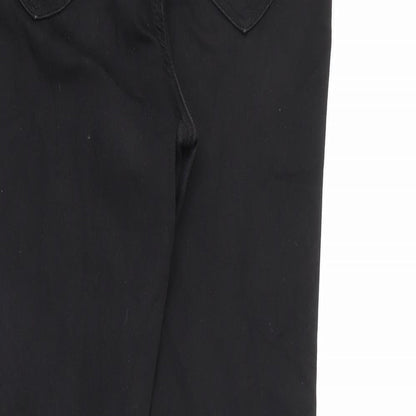 Very Womens Black Cotton Skinny Jeans Size 12 L27.5 in Regular Zip