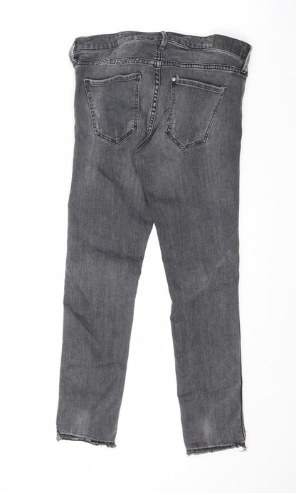 H&M Womens Black Cotton Skinny Jeans Size 30 in L27 in Slim Zip