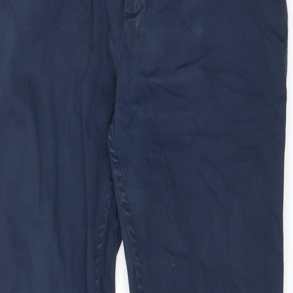 Zara Mens Blue Cotton Straight Jeans Size 32 in L29 in Slim Zip