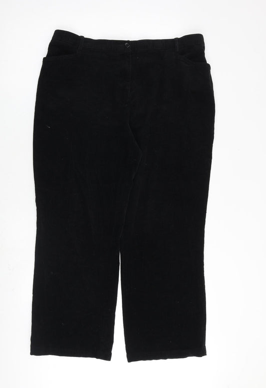Womens UK Size 12 Orvis Regular Fit  Black Trousers