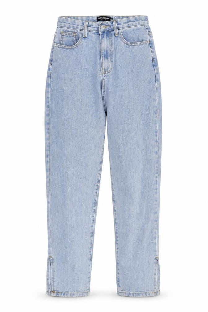 Womens UK Size 8 PRETTYLITTLETHING Regular Fit Boyfriend Blue Jeans