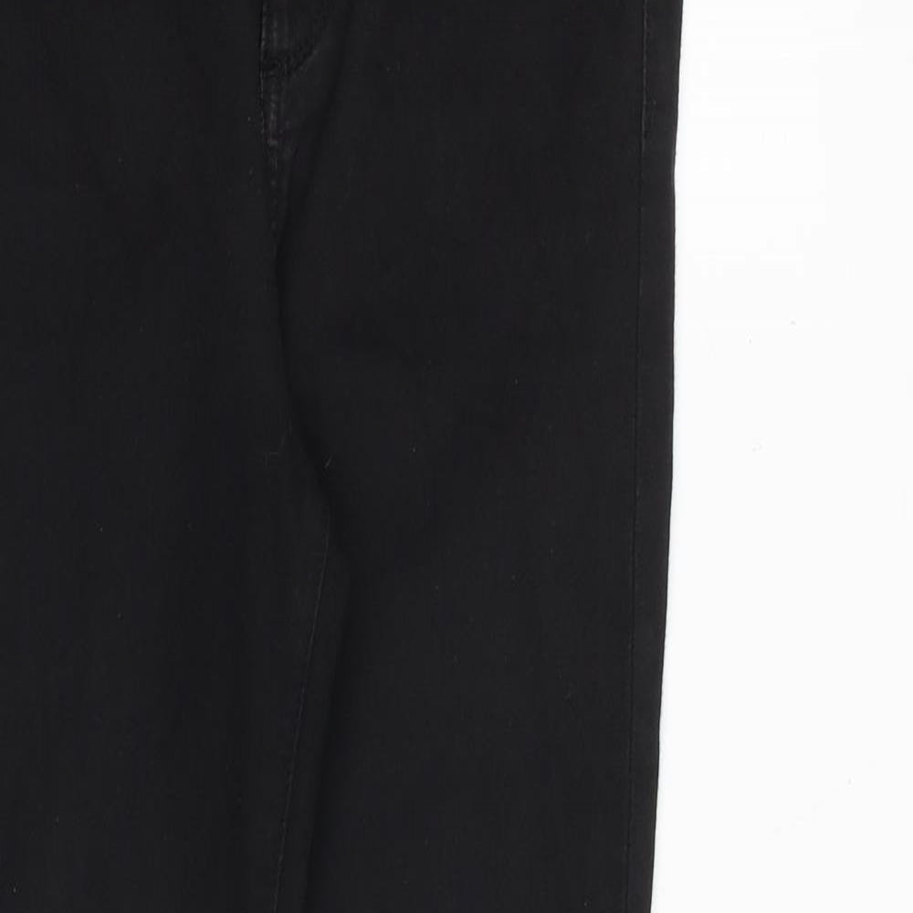 Oasis Womens Black Cotton Skinny Jeans Size 10 L28 in Regular Zip