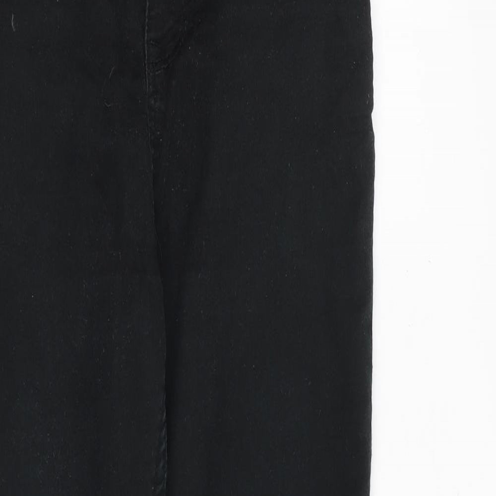 New Look Womens Black Cotton Skinny Jeans Size 10 Slim Zip