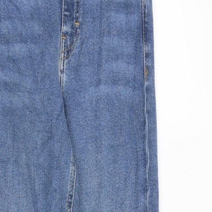 Topshop Womens Blue Cotton Skinny Jeans Size 26 in L32 in Regular Zip