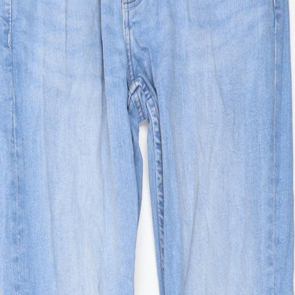 Denim & Co. Mens Blue Cotton Straight Jeans Size 30 in L32 in Regular Button