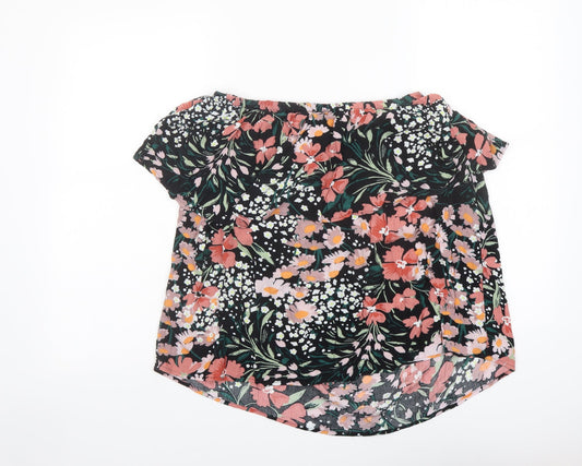 Capsule Womens Multicoloured Floral Viscose Basic Blouse Size 14 Off the Shoulder