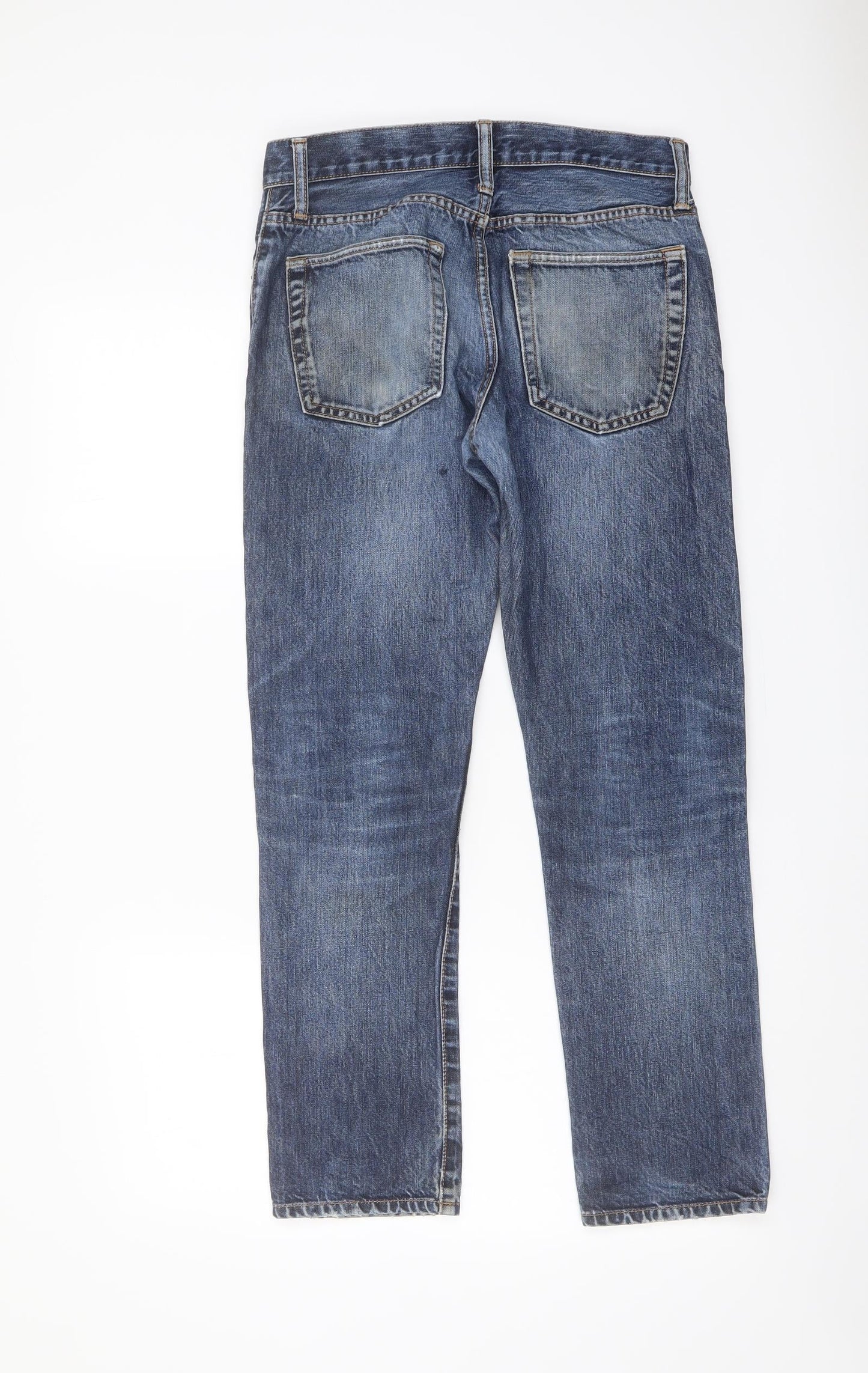 Gap Mens Blue Cotton Straight Jeans Size 29 in L30 in Slim Button