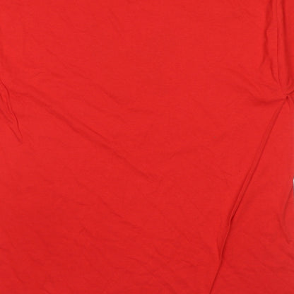 Womens UK Size L Gildan Red Basic T-Shirt