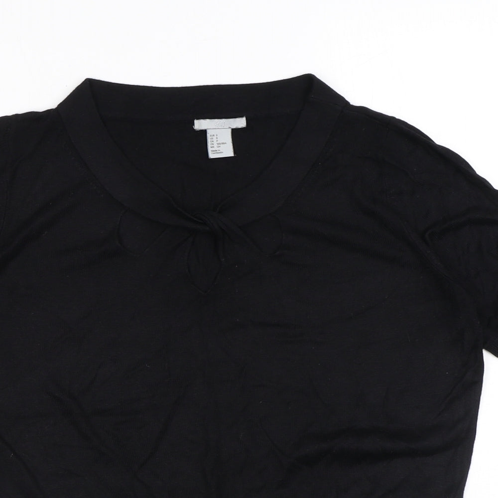 Womens UK Size S H&M Black Pullover Jumper