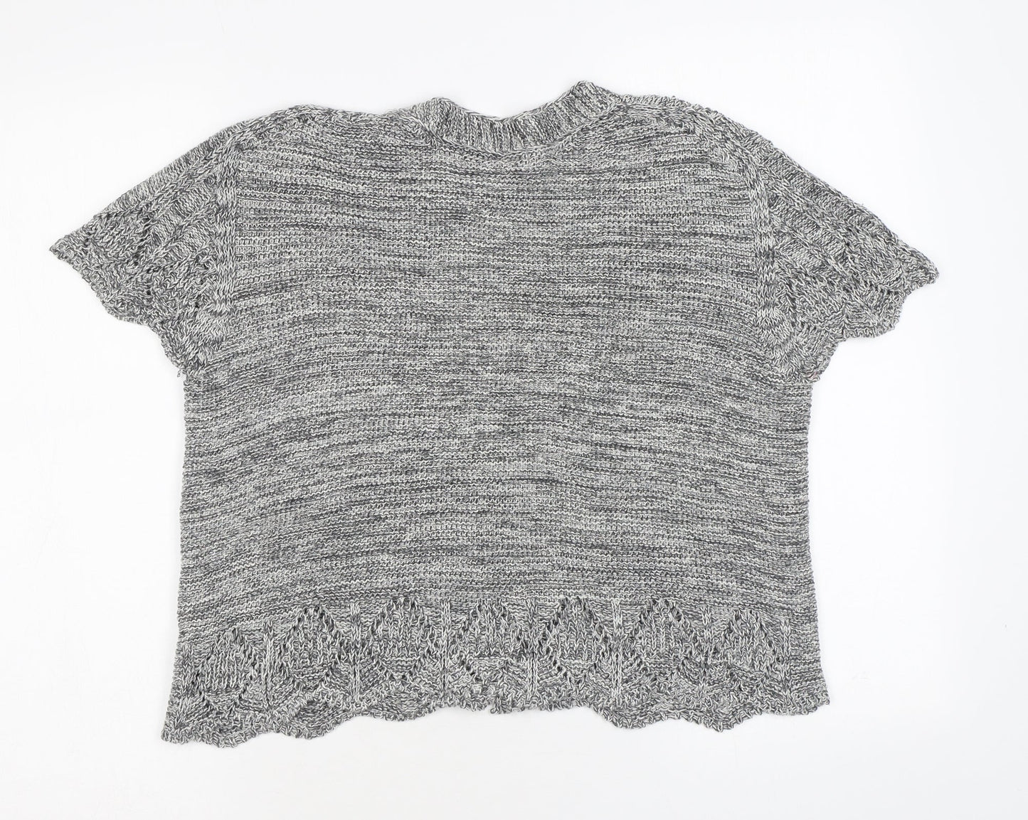 Womens UK Size L Pure & Natural Grey Cardigan Jumper