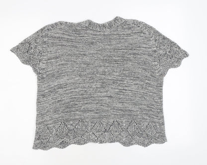Womens UK Size L Pure & Natural Grey Cardigan Jumper