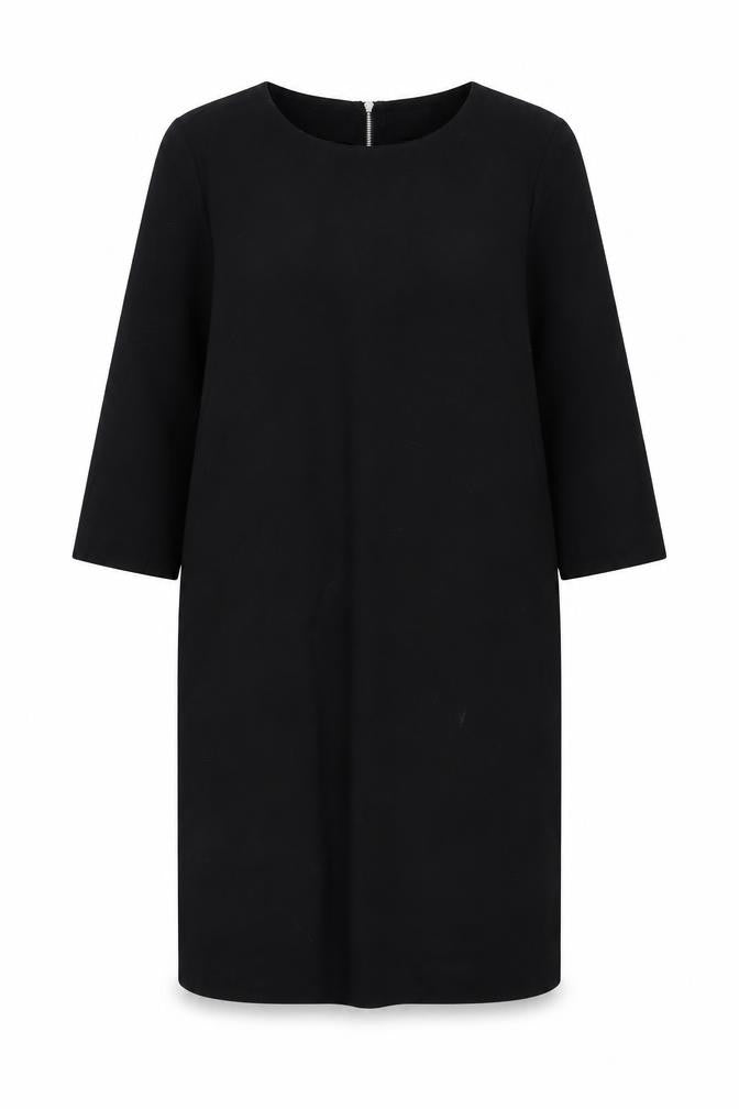 Gap Womens Black Polyester A-Line Size 14 Round Neck Zip