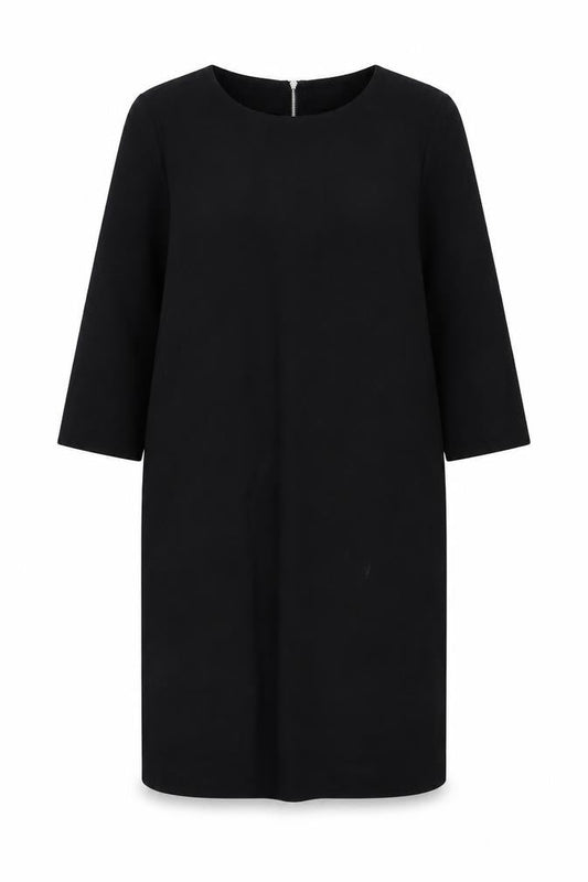 Gap Womens Black Polyester A-Line Size 14 Round Neck Zip