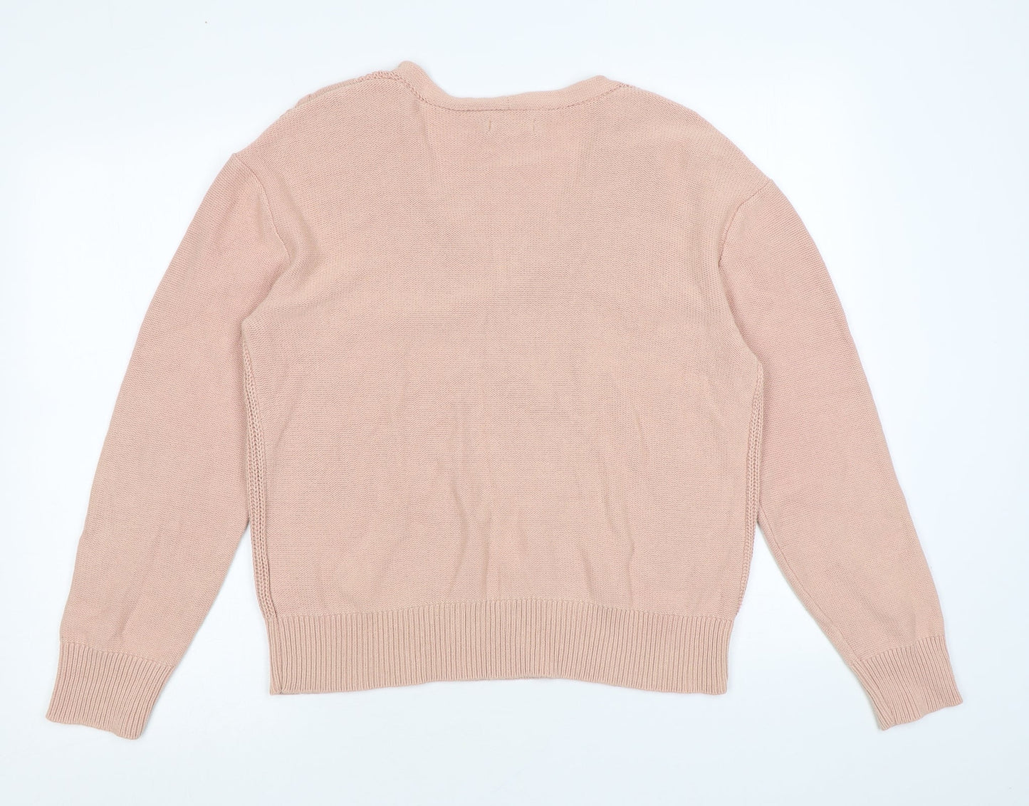 Womens UK Size 12 Cotton Traders Pink Pullover Jumper