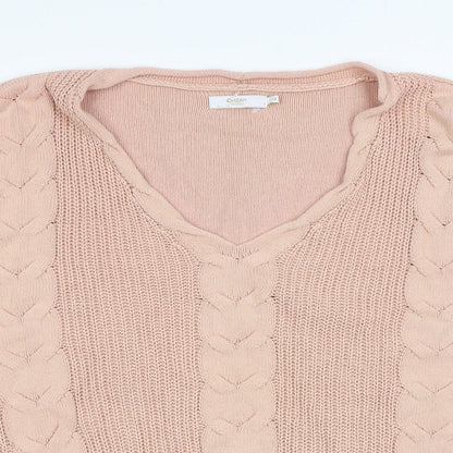 Womens UK Size 12 Cotton Traders Pink Pullover Jumper