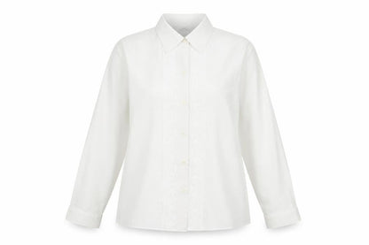 Womens UK Size 12 Marks and Spencer White Basic Button-Up