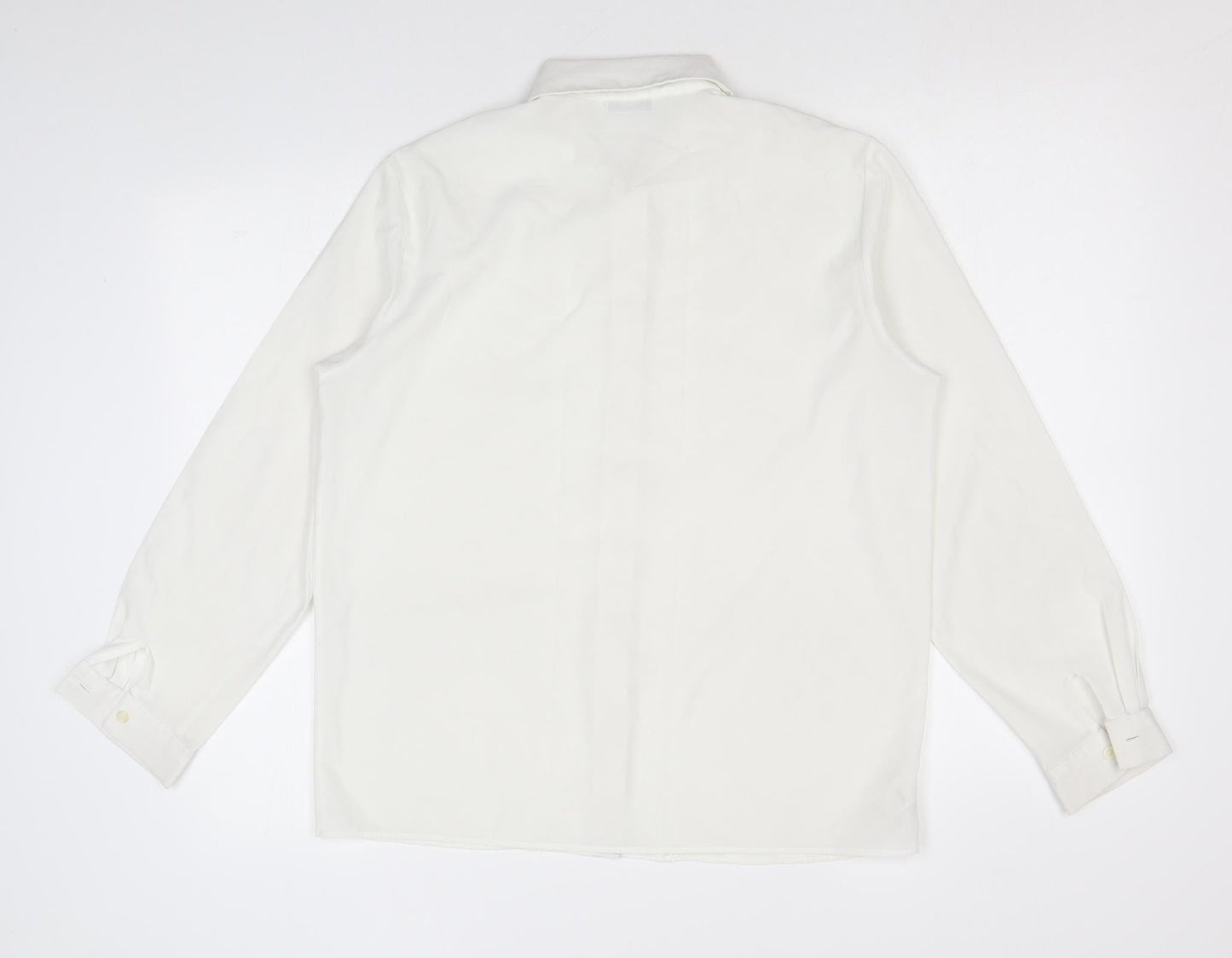 Womens UK Size 12 Marks and Spencer White Basic Button-Up