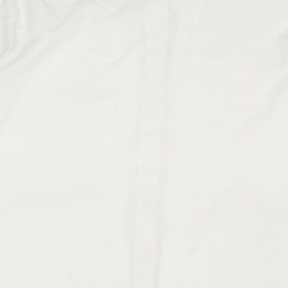 Womens UK Size 12 Marks and Spencer White Basic Button-Up