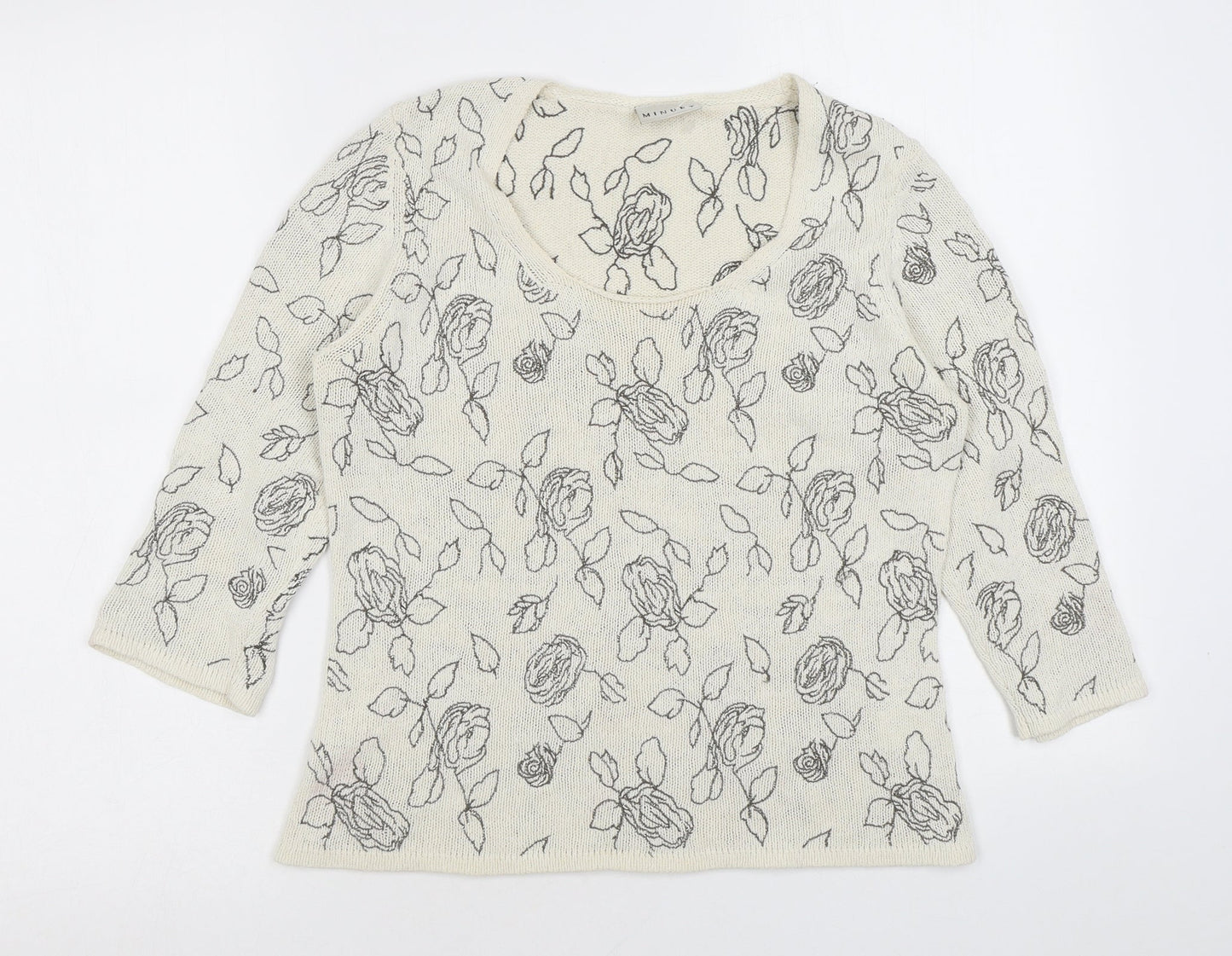 Womens UK Size 10 Minuet Beige Pullover Jumper